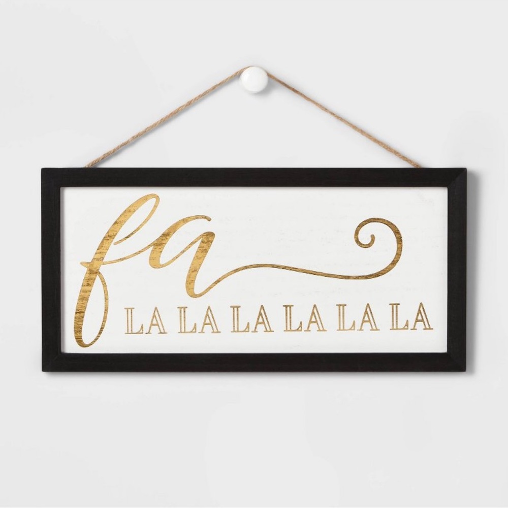 NWT Wondershop Falala Wood Frame Wall Sign